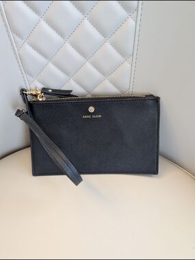 Anne Klein Black Wristlet Pouch